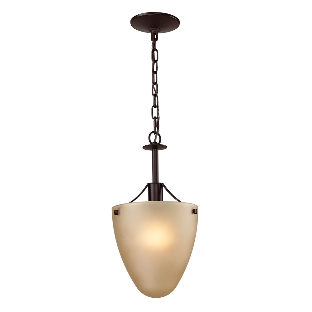 Thomas - Jackson 1-Light Convertible in Oil Rubbed Bronze with Light Amber Glass