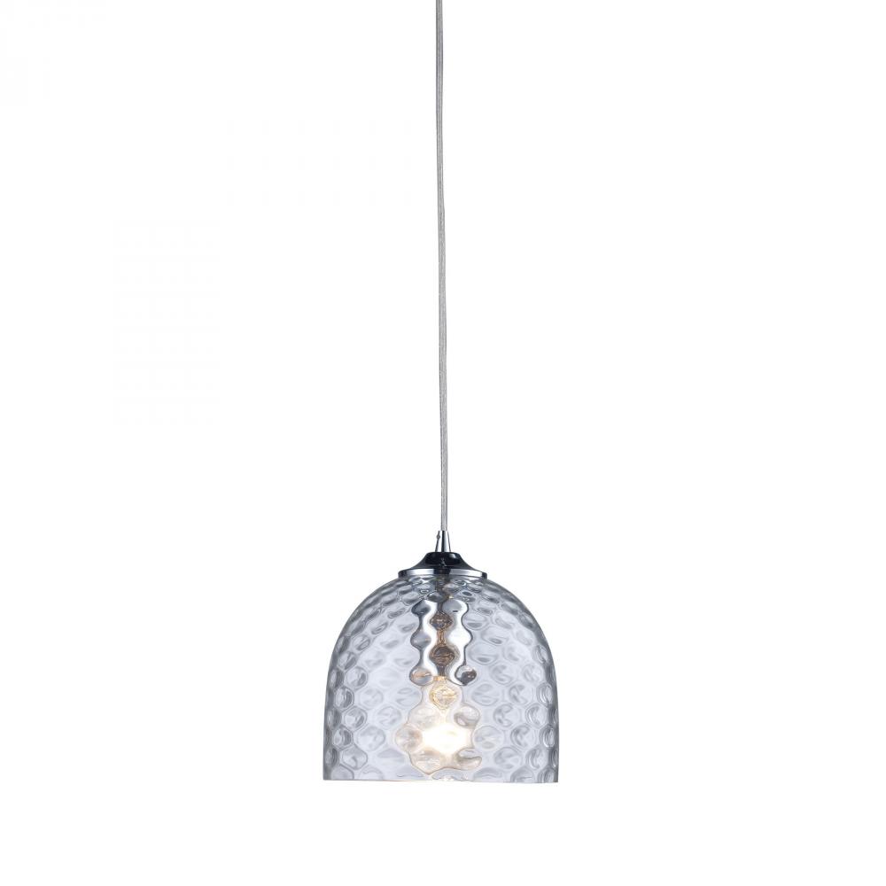 Viva 1-Light Mini Pendant in Polished Chrome with Clear Glass