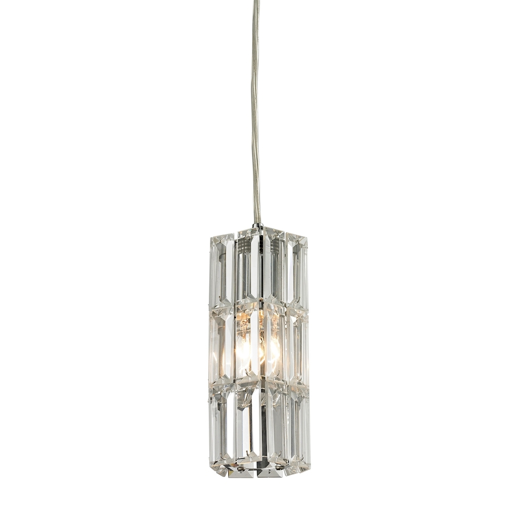 Cynthia 1-Light Mini Pendant in Polished Chrome with Crystal