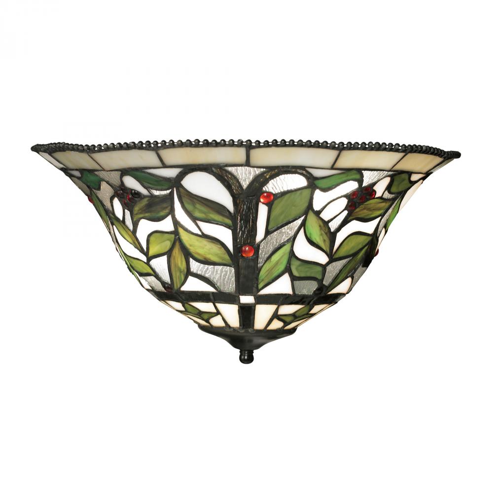 Latham 2-Light Sconce in Tiffany Bronze with Tiffany Style Glass