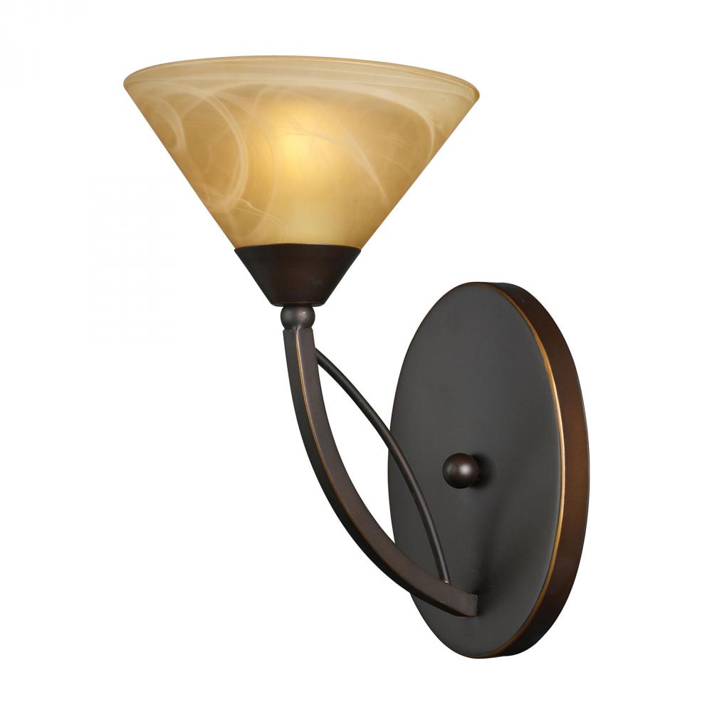 Elysburg 1 Light Wall Sconce In Aged Bronze And
