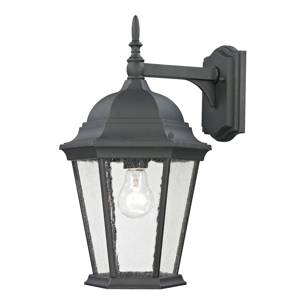 Thomas - Temple Hill 18'' High 1-Light Outdoor Sconce - Matte Textured Black