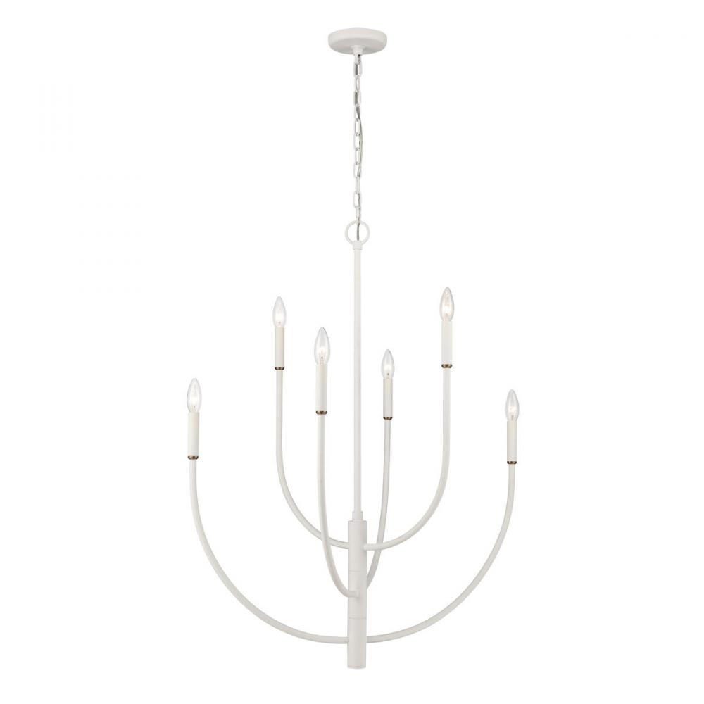 Continuance 30'' Wide 6-Light Chandelier - White Coral