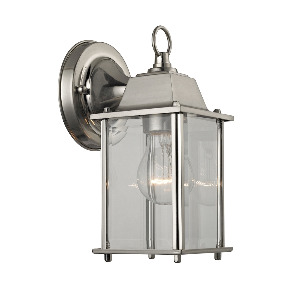 Thomas - Cotswold 9'' High 1-Light Outdoor Sconce - Brushed Nickel