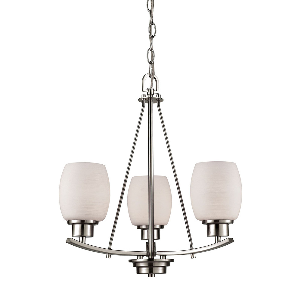 Thomas - Casual Mission 17'' Wide 3-Light Chandelier - Brushed Nickel