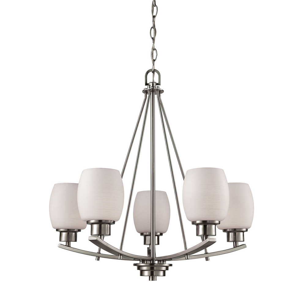 Thomas - Casual Mission 22'' Wide 5-Light Chandelier - Brushed Nickel