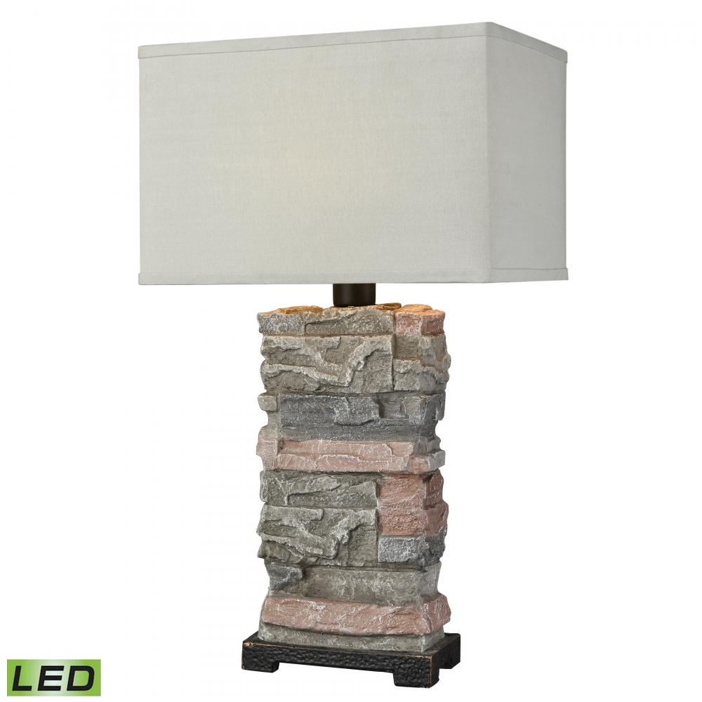 Terra Firma 30'' High 1-Light Outdoor Table Lamp - Stone - Includes LED Bulb