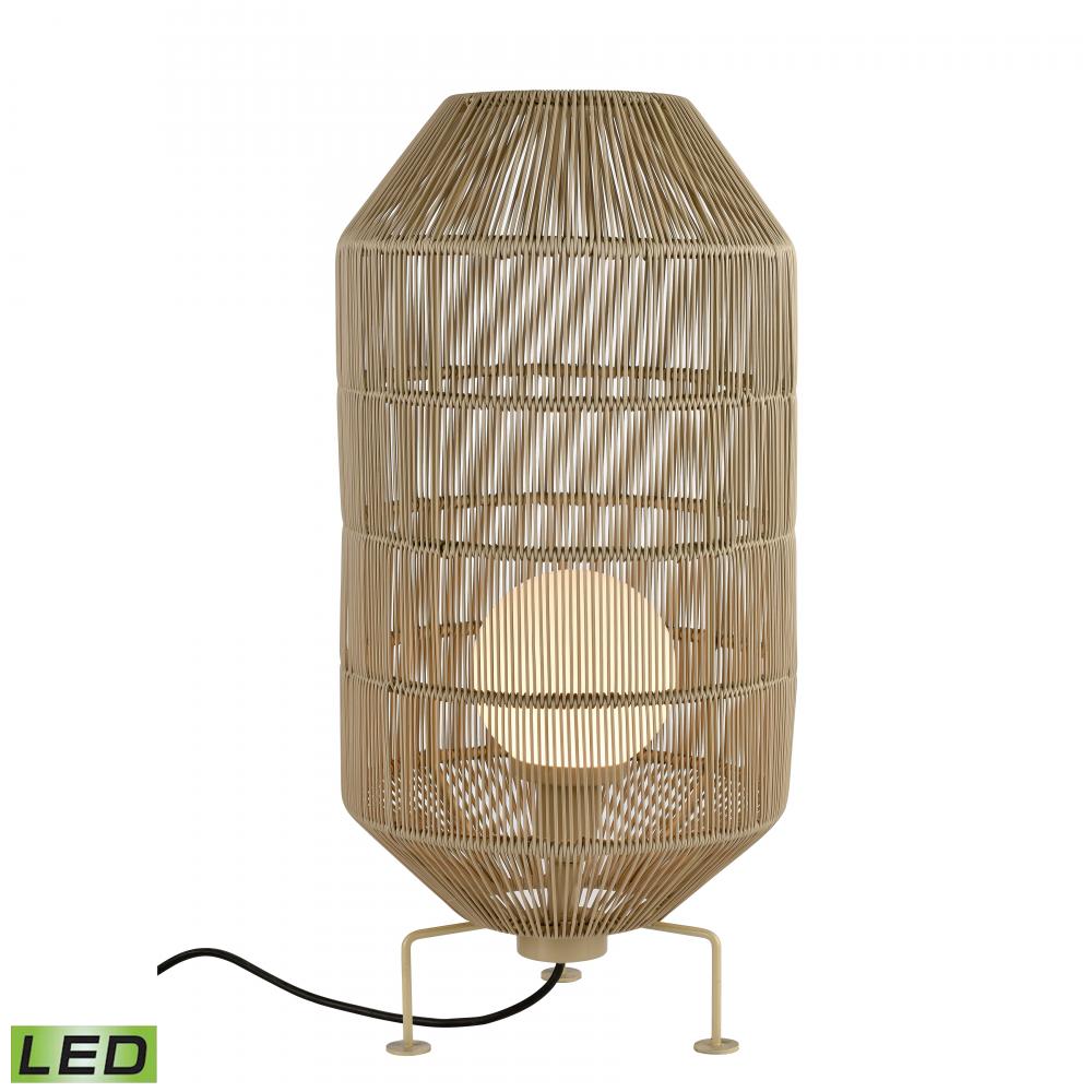 Corsica 32'' High 1-Light Outdoor Floor Lamp - Beige - Includes LED Bulb