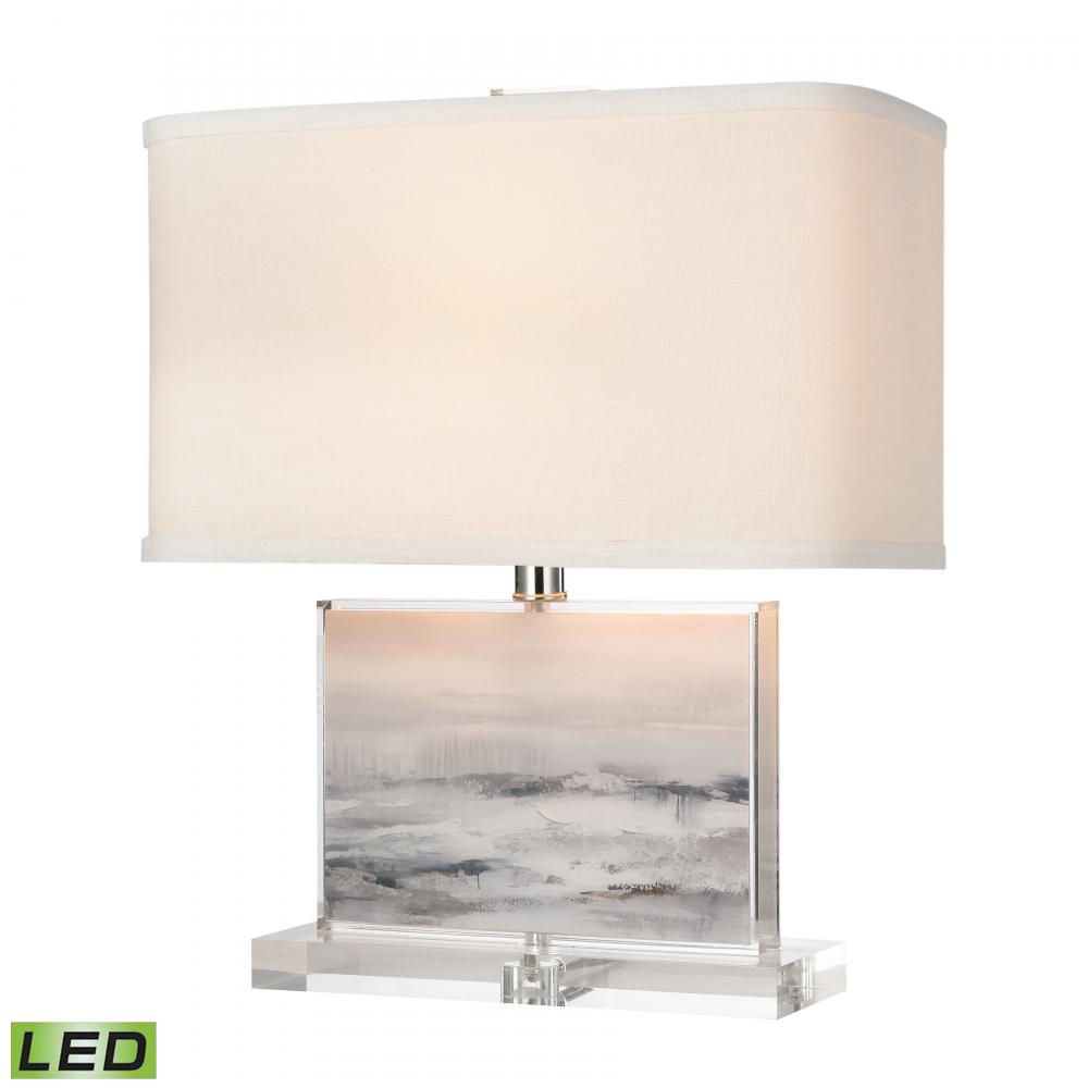 Barnes 18'' High 1-Light Table Lamp - Gray - Includes LED Bulb