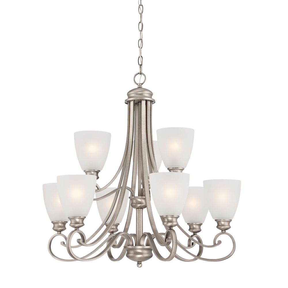 Thomas - Haven 9-Light Chandelier in Satin Pewter