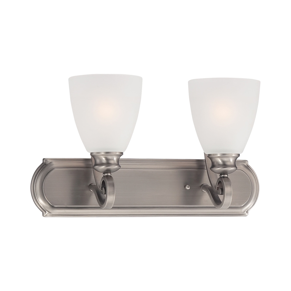 Thomas - Haven 2-Light Wall Lamp in Satin Pewter