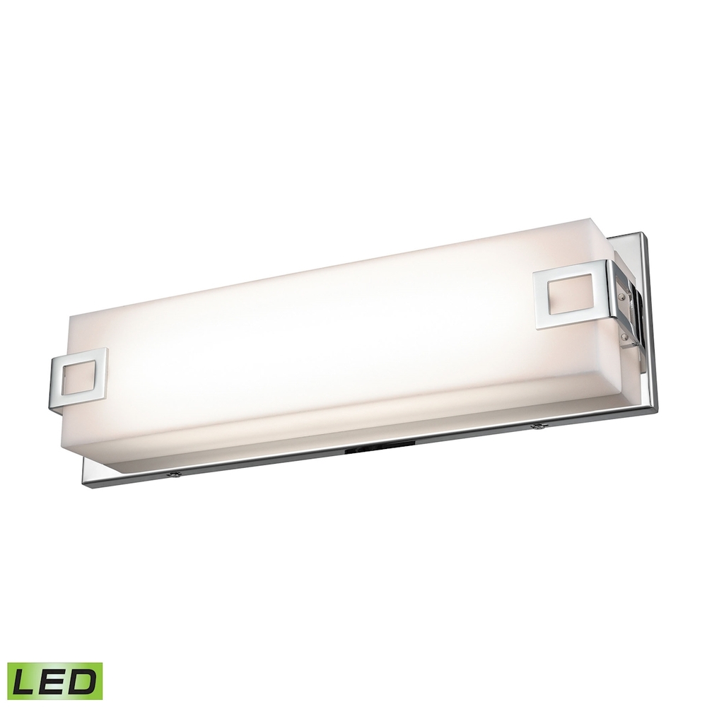 Prospect 1-Light Vanity Sconce in Chrome with White Acrylic Diffuser