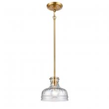 ELK Home 67925/1 - Orinoco 8'' Wide 1-Light Mini Pendant - Satin Brass