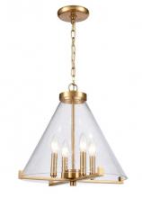 ELK Home D4467 - The Holding 17'' Wide 4-Light Pendant - Satin Brass