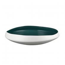 ELK Home H0017-9744 - Greer Bowl - Low White and Turquoise Glazed