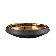 ELK Home H0017-9745 - Greer Bowl - Low Black and Gold Glazed