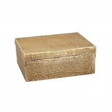 ELK Home H0807-10663 - Square Linen Texture Box - Small Brass