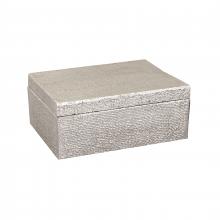 ELK Home H0807-10666 - Square Linen Texture Box - Small Nickel