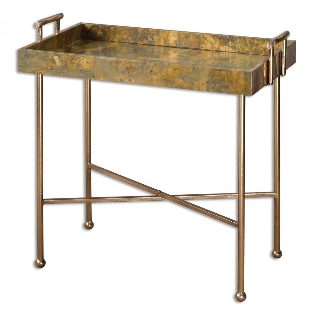 Uttermost Couper Oxidized Tray Table
