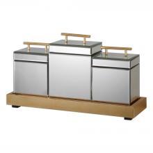 Uttermost 20131 - Uttermost Faustina Mirrored Boxes And Tray S/4